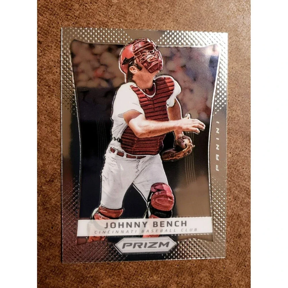 VTG 2012 Panini Prizm JOHNNY BENCH Silver NBA Basketball Card 141 CINCINNATI RED
